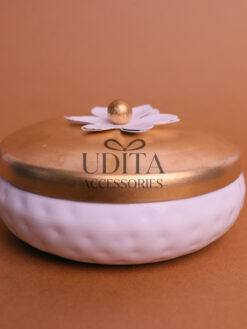 5inches White & Gold Matki
