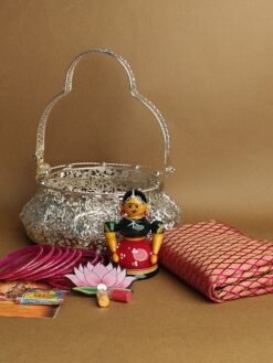 German silver pot basket hamper