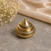 2-inch pure brass kumkum box with traditional engraved design and lid, ideal for budget-friendly wedding and pooja return gifts.