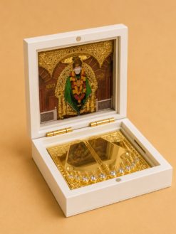 Sai Baba Wooden Paduka Box