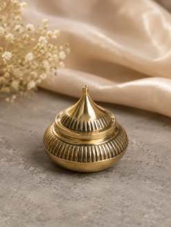 Pure Brass Kumkum Box 2 Inch | Budget Friendly Traditional Return Gifts