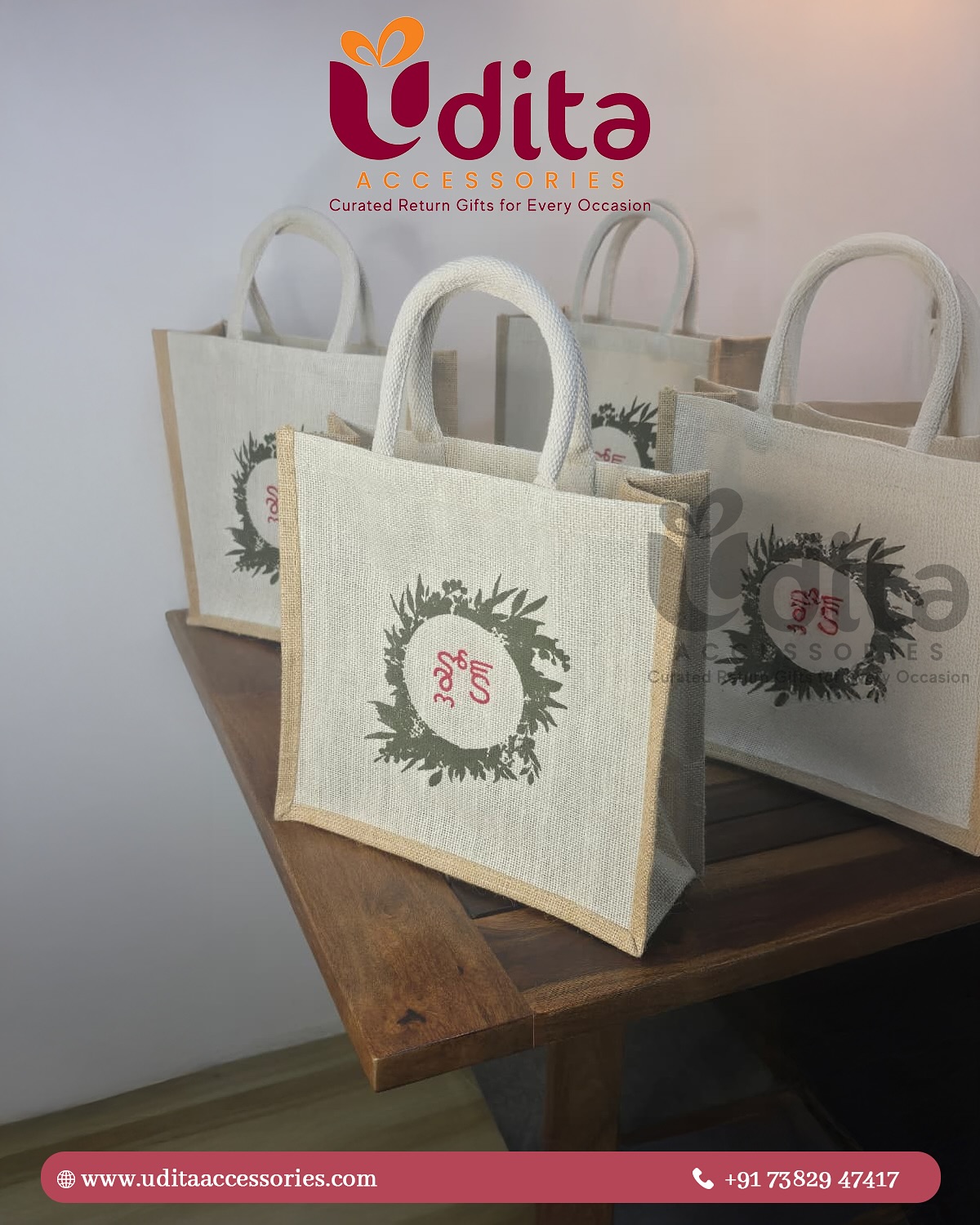 Costomized Jute Bag | Costomized Premium Return Gift Bag
