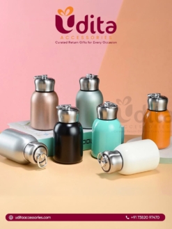Premium mini stainless steel vacuum flask with matte finish and leak-proof lid in assorted colors