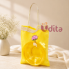 brass urli bowl with lotus organza gift bag combo for wedding return gifts