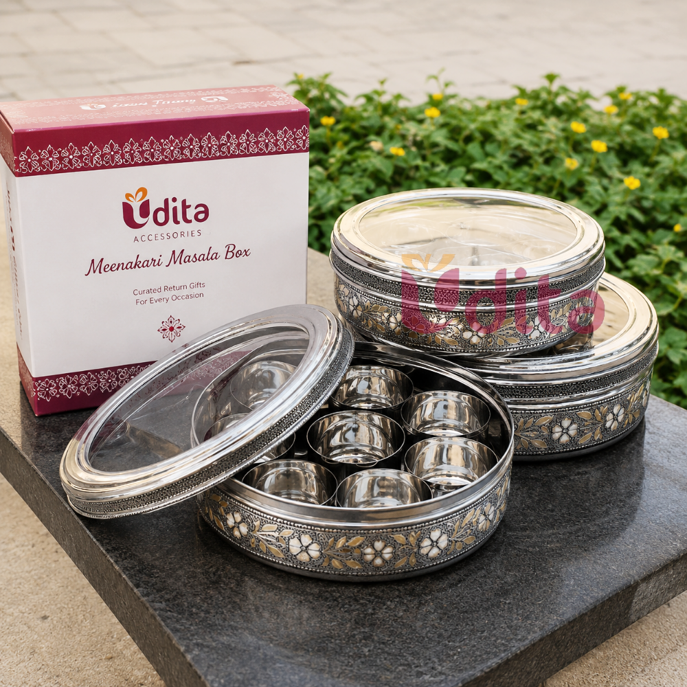 multiple spice containers for traditional return gifting.