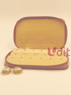 remium lotus organza return gift combo with Paithani earrings pouch, broad silk thread bangles