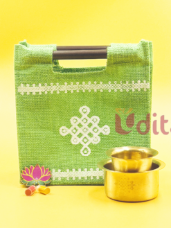 Varalakshmi Return Gift Combo – Brass Dabara Set