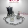 German Silver Premium Return Gift Combo featuring Decorative Tray, Photo Frame, Ganesha Idol, Kumkum Holder,