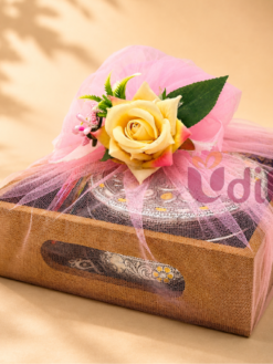 Premium Kolam Tray Hamper packed in a decorative gift box for housewarming return gifts, weddings, and festive celebrations.