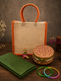 Meenakari Box with Jute Bag Hamper