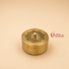 Premium Brass Dhoop Dani with decorative ventilated lid for burning dhoop, sambrani, loban, and incense in home temples, pooja rooms, and spiritual spaces.