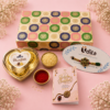 Designer BRO Rakhi, Heart-Shaped Hazelnut Chocolates and Premium Gift Box