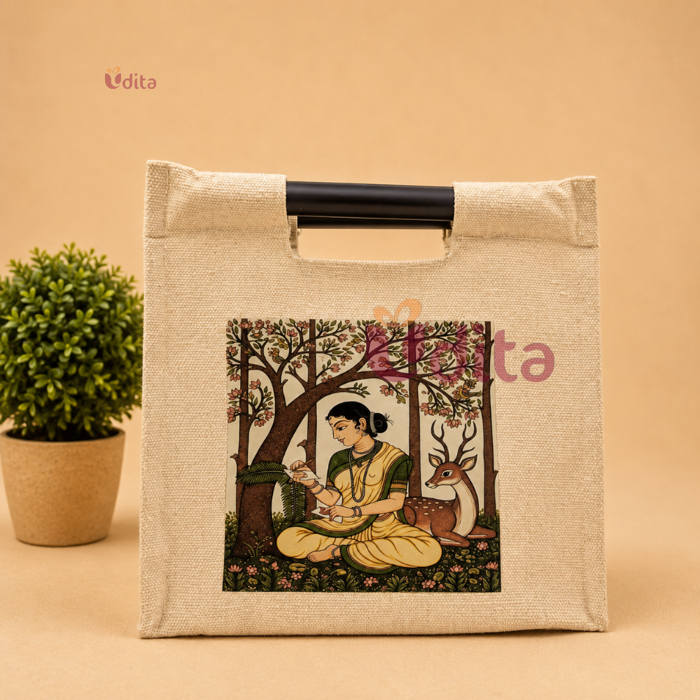 Eco-Friendly Printed Jute Return Gift Bag