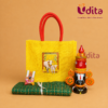 Kondapalli Balaji with jute bag traditional return gift hamper
