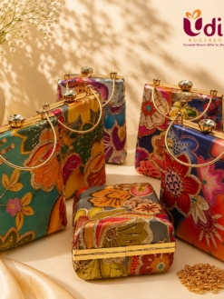 Designer Floral Clutch Purse for Women with Premium Floral Print, Wedding Clutch Bag, Party Wear Clutch, Ladies Gift and Return Gift Clutch