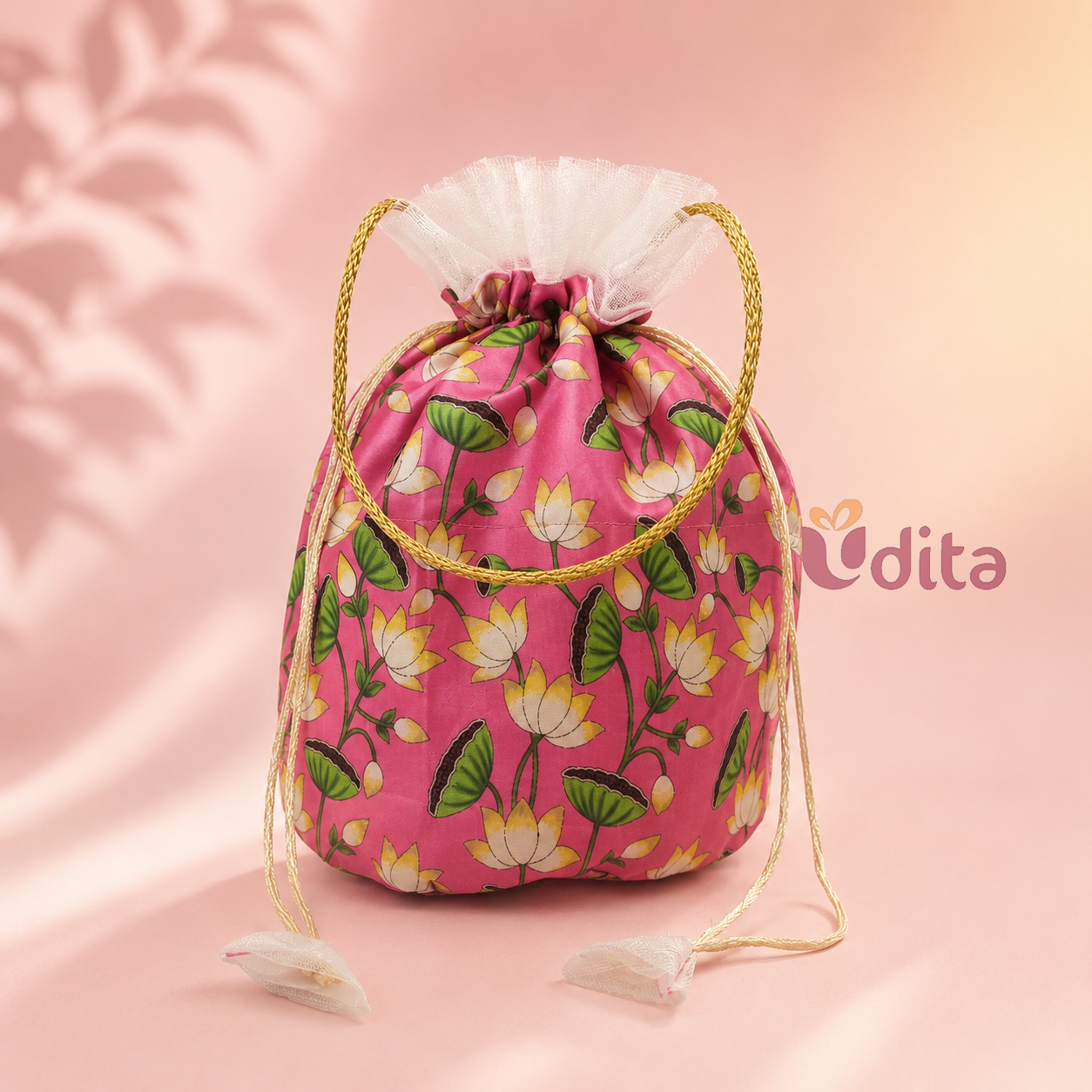 Lotus Potli Bag – 10 Inch