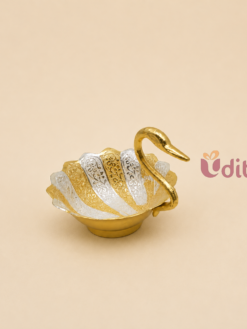 gold and silver swan bowl decorative metal gift